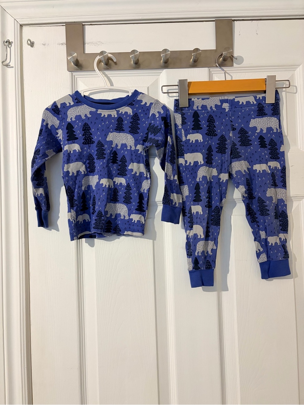 George Blue and White Polar Bear Kids Pajama Set